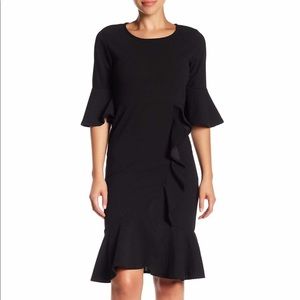 BLVD Black Ruffle Cocktail Dress